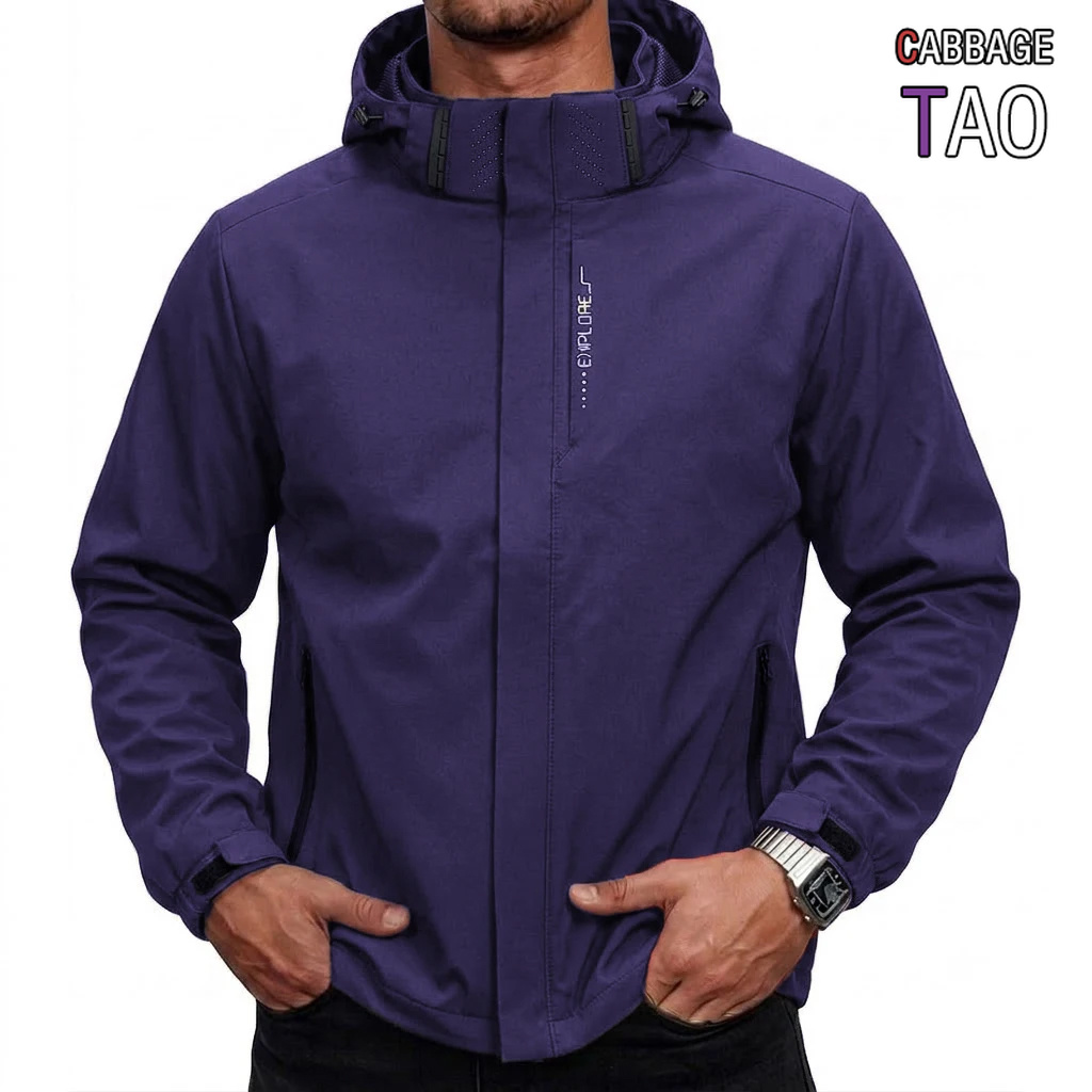 Outdoor Adventure Hat - Mens Waterproof Tactical Windbreaker Jacket Detachable