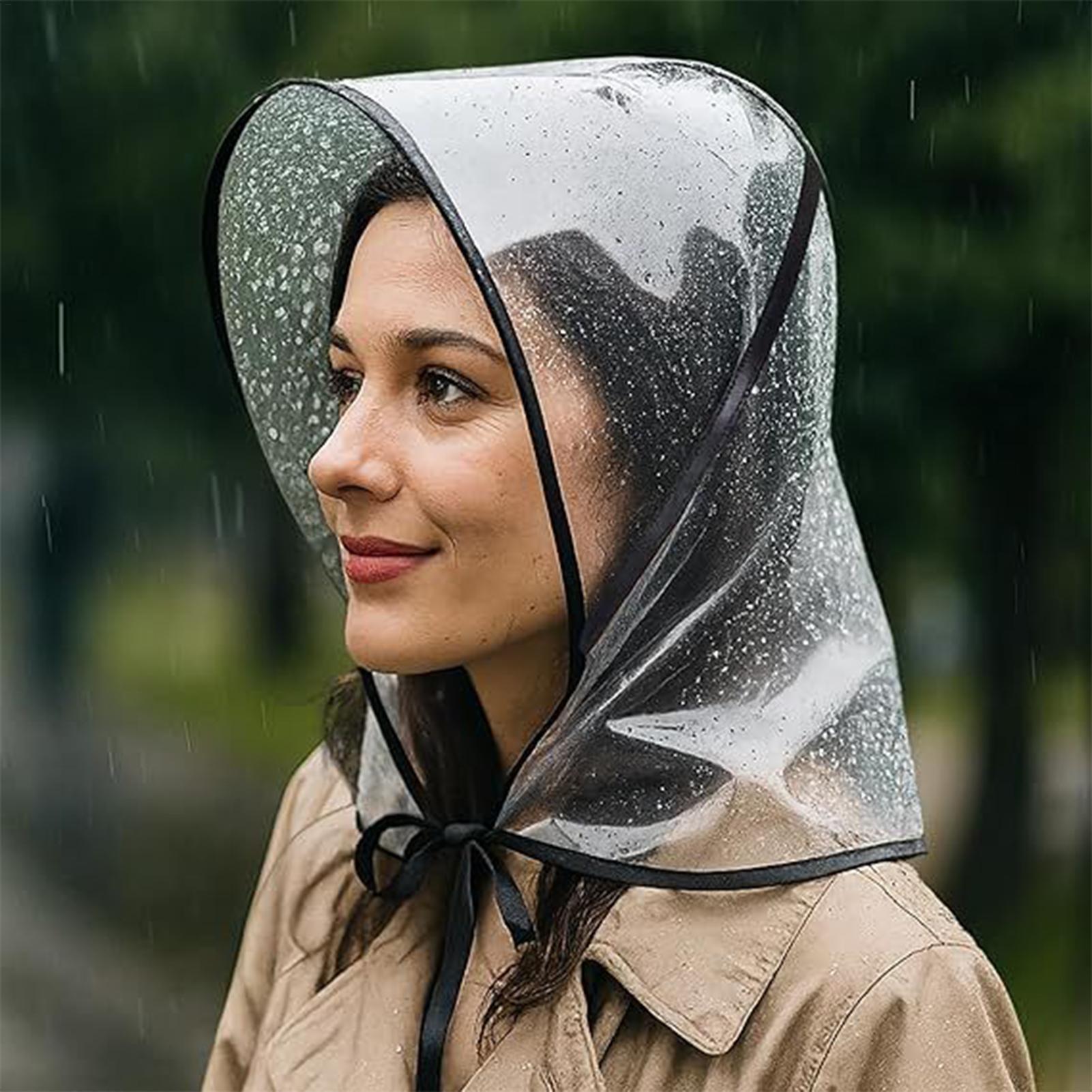 Reusable Transparent Rain Hat  - Outdoor Adventure Hat ulasan dan harga