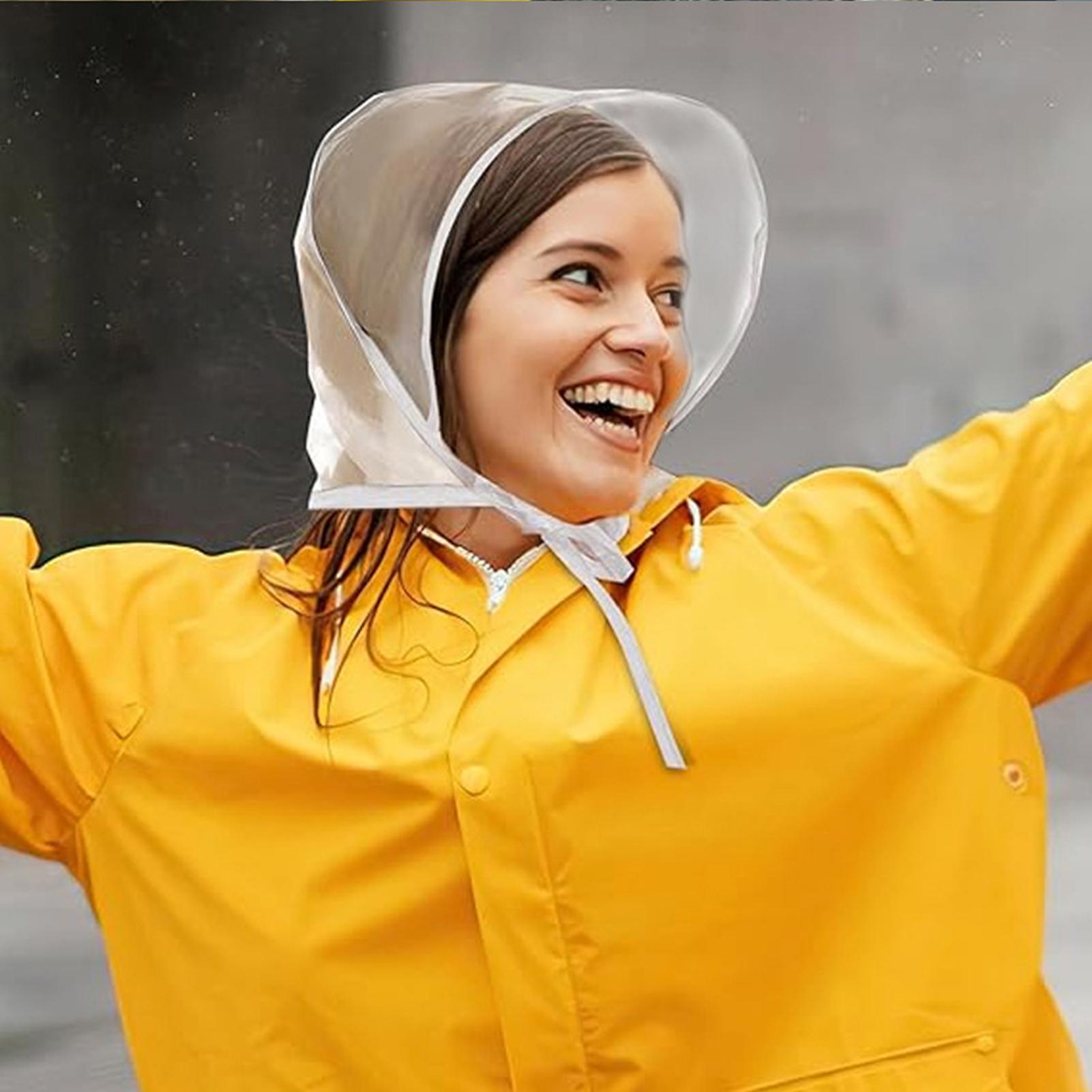 Reusable Transparent Rain Hat  - Outdoor Adventure Hat ulasan dan harga