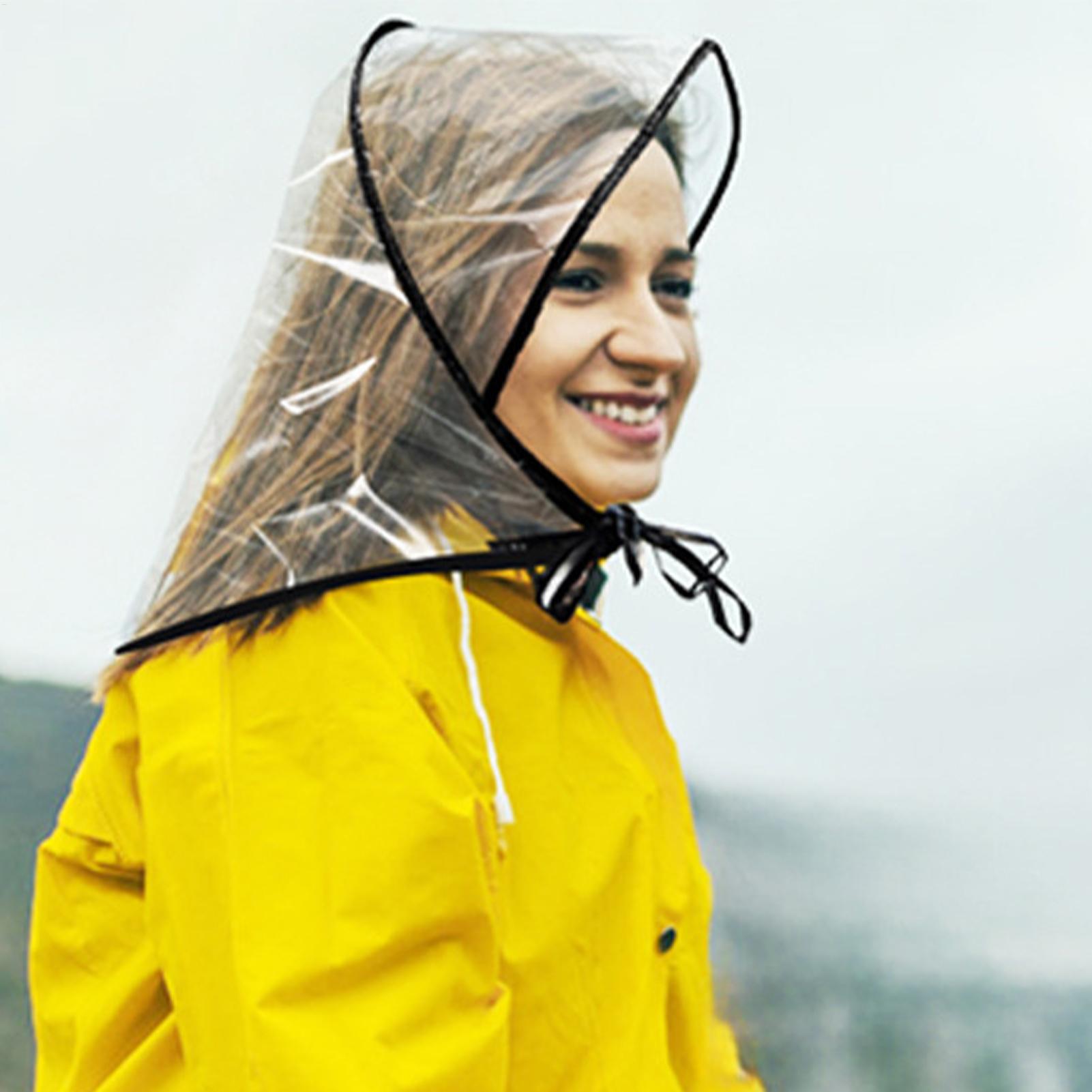 Reusable Transparent Rain Hat  - Outdoor Adventure Hat ulasan dan harga