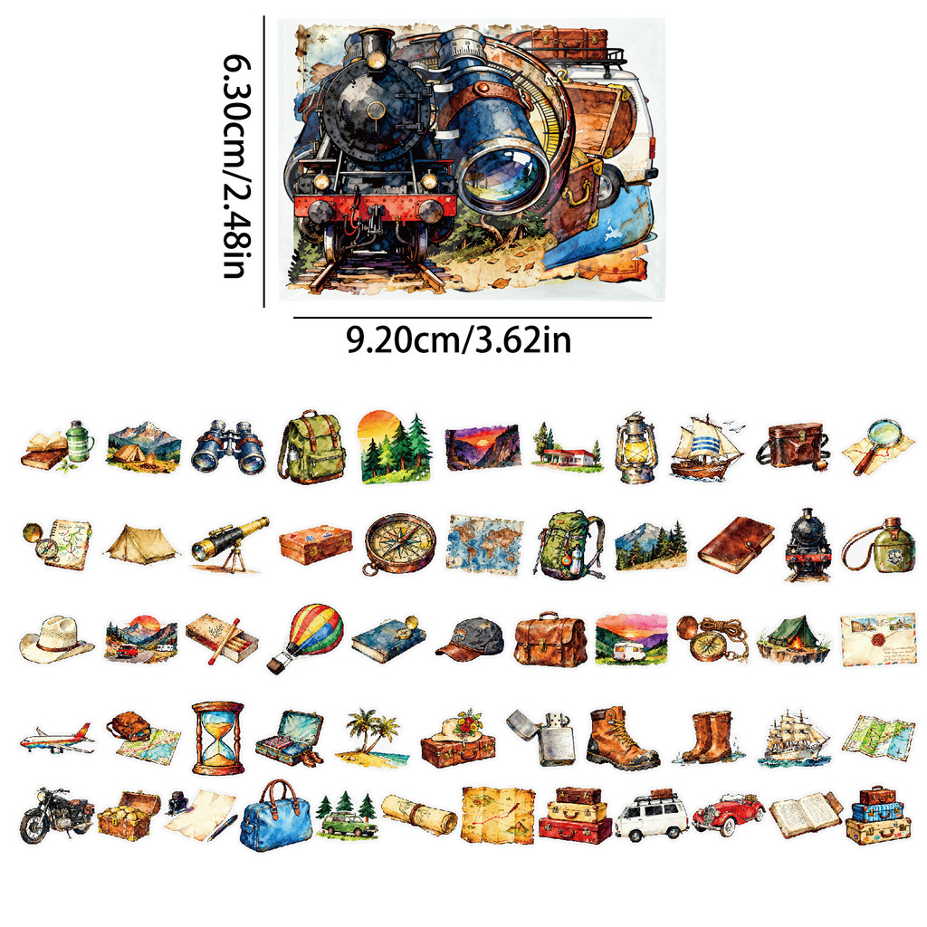 56Pcs Travel & Outdoor PET Sti - Outdoor Adventure Store ulasan dan harga