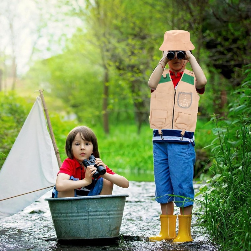 Safari Costume with Cargo Vest - Outdoor Adventure Hat ulasan dan harga