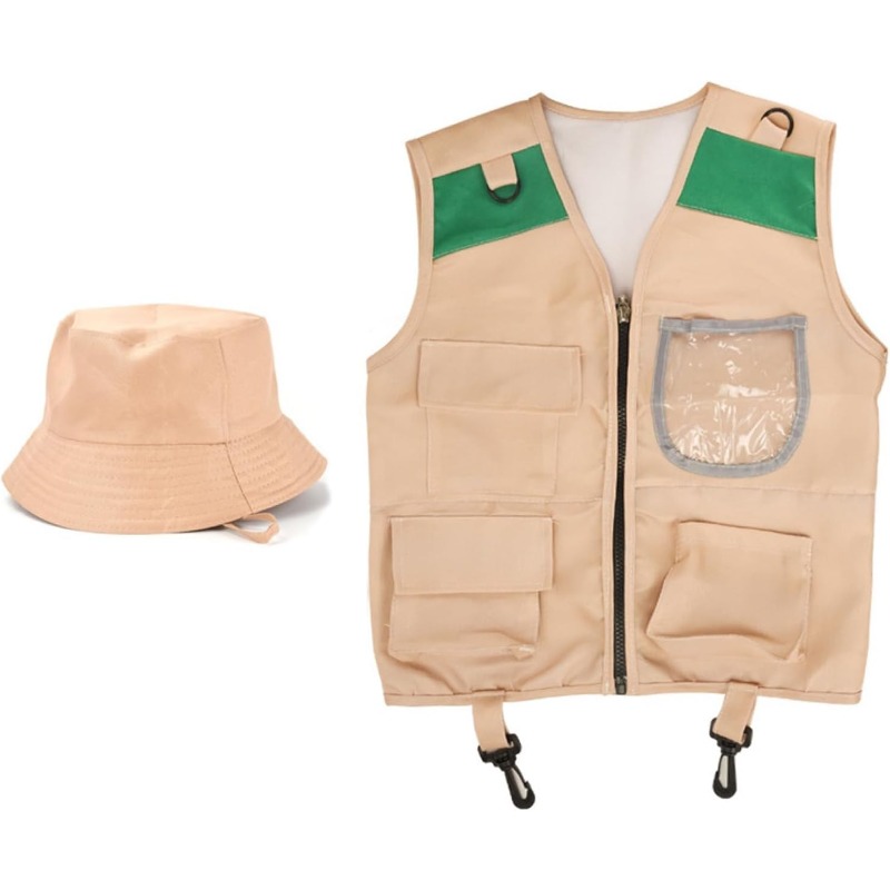 Safari Costume with Cargo Vest - Outdoor Adventure Hat ulasan dan harga