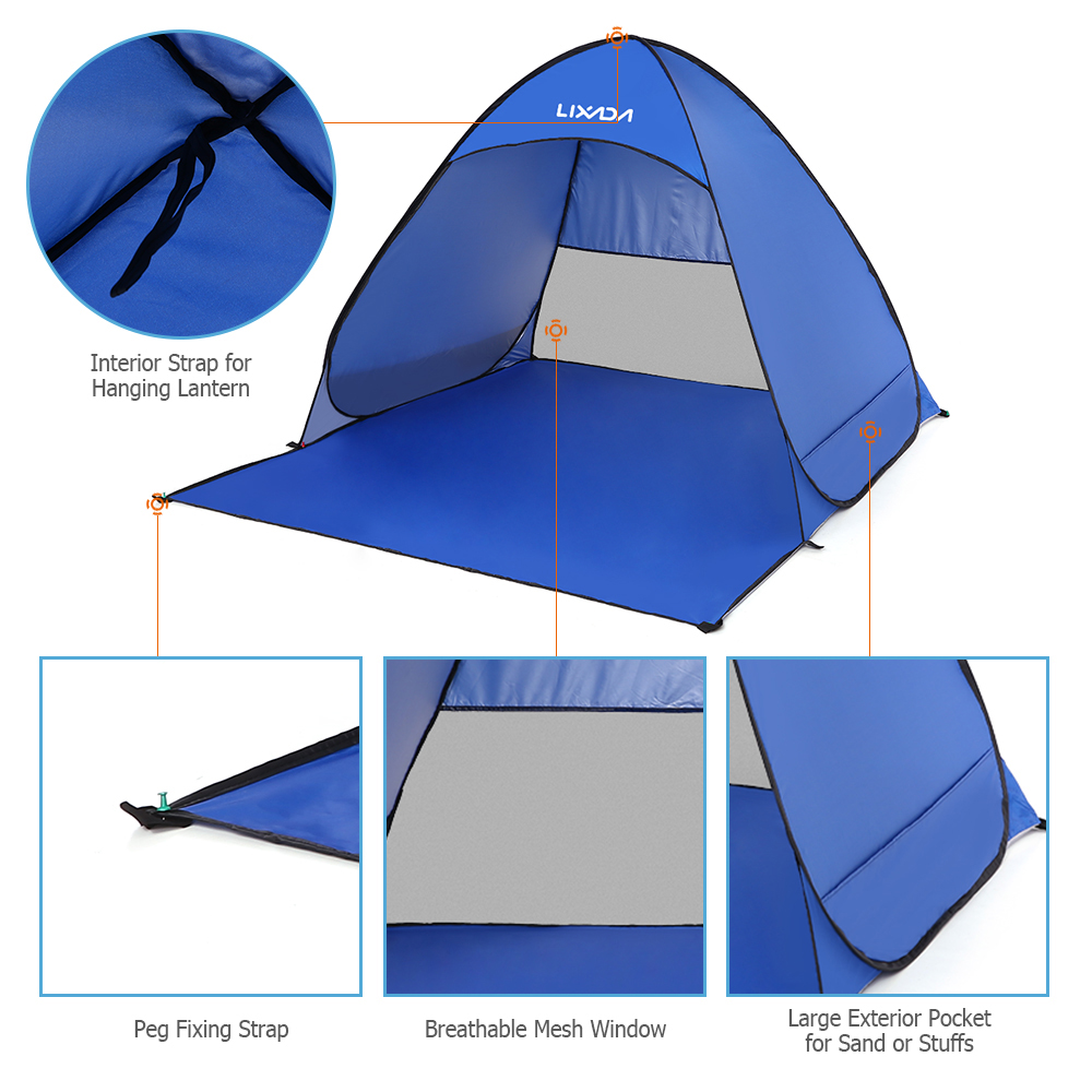 Lixada Automatic Instant Pop U - Outdoor Adventure Tent ulasan dan harga