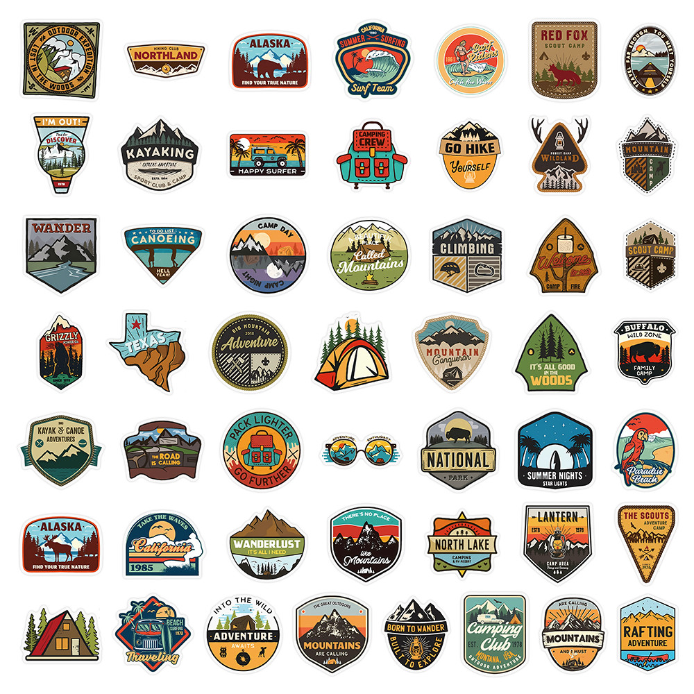 50 Sheets Vintage Outdoor Adve - Outdoor Adventure Store ulasan dan harga