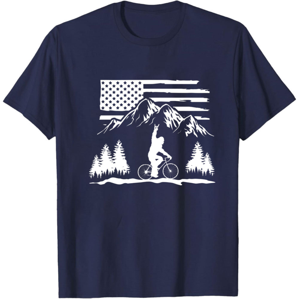 Mountain Biking Usa Flag Men T - Outdoor Adventure Usa ulasan dan harga