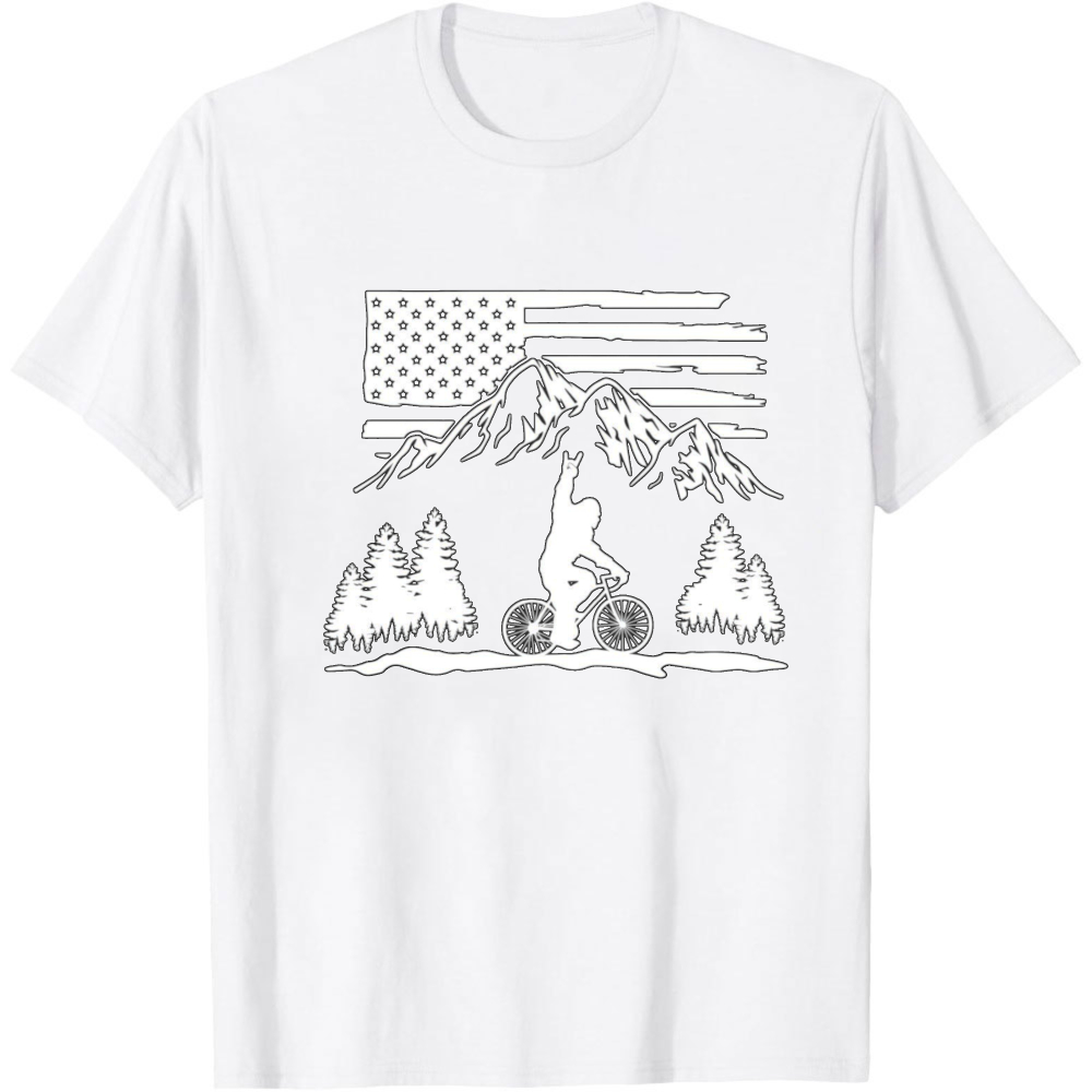 Mountain Biking Usa Flag Men T - Outdoor Adventure Usa ulasan dan harga