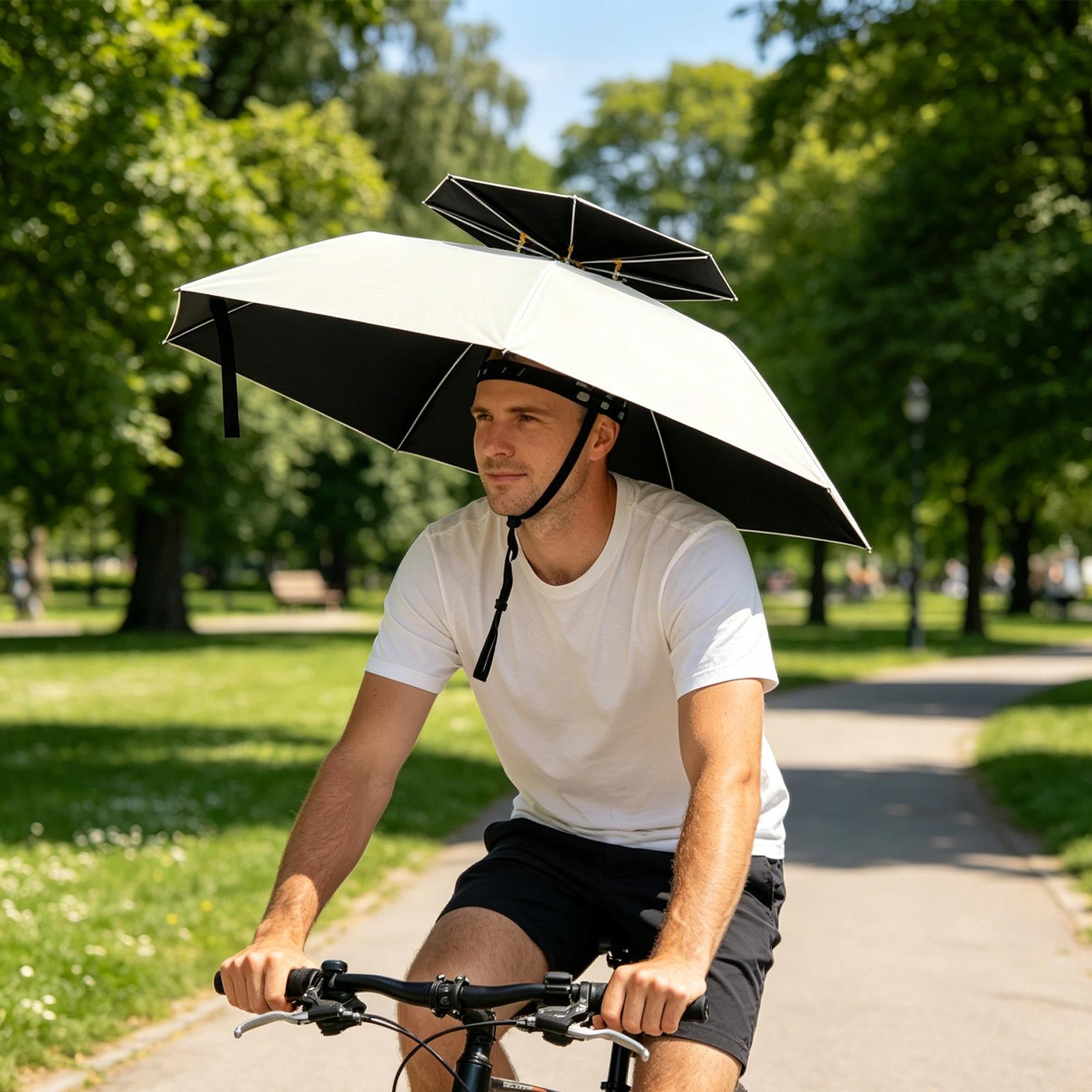 Foldable Head Mount Umbrella H - Outdoor Adventure Hat ulasan dan harga